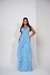 Vestido Azul Serenity Três Marias Longo Madrinha/Formatura/Casamento Tecido Tule Com brilho Com Forro e Bojo 38-40 - comprar online
