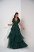 Vestido Verde Esmeralda Três Marias Longo Madrinha/Formatura/Casamento Tecido Tule Com brilho Com Forro e Bojo 38-40 - comprar online