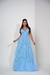 Vestido Azul Serenity Três Marias Longo Madrinha/Formatura/Casamento Tecido Tule Com brilho Com Forro e Bojo 38-40 na internet