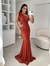 Vestido Um ombro só Madrinha/Formatura/Festa de Casamento Longo Com Fenda Tecido Tule Liso Com Forro E Bojo 38-42 - comprar online