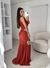 Vestido Um ombro só Madrinha/Formatura/Festa de Casamento Longo Com Fenda Tecido Tule Liso Com Forro E Bojo 38-42 na internet