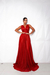 Vestido Terracota Glamour Madrinha Festa De Casamento Tecido Tule Com Brilho,Forro E Bojo 38-42 - comprar online