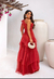 Vestido Terracota GLOW Madrinha/Formatura Tecido Tule Com Brilho E Bojo 38-40 na internet