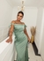 ￼Vestido Glamour Longo Com Fenda /Formatura/Festa De Casamento Tecido Acetinado Com Forro E Bojo 38-42 na internet