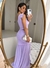 Vestido Um ombro só Madrinha/Formatura/Festa de Casamento Longo Com Fenda Tecido Tule Liso Com Forro E Bojo 38-42 - comprar online