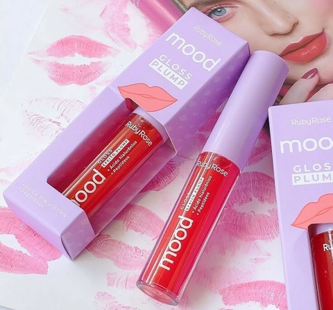 Gloss efeito Plump Ruby Rose Mood