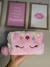 Necessaire de Pelucia Com chaveiro Pompom Modelo 3