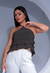 CROPPED BABADO PLISSADO - comprar online