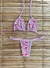 Biquíni Fita Flamingo Listrado Rosa