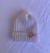 GORRO DE LANA BLANCO CON FLOR