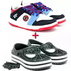 Kit Infantil Tênis Spider Man + Babuche Spider Man - Achadinhos Premium