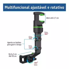 Suporte Multifuncional para Celular Smartphone Rotação 360 P - loja online