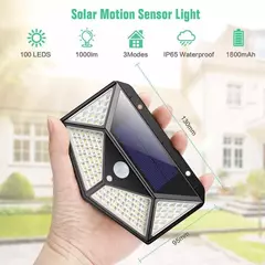 Luminária Solar com 100 Led com Sensor Externa a Prova D'águ - Achadinhos Premium