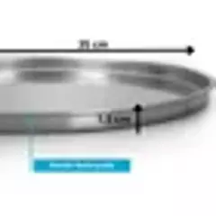 Forma Para Pizza 35 Cm Diâmetro Aluminio Borda Reforcada Pro - Achadinhos Premium