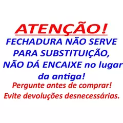 Fechadura mecânica sobrepor Pino Triplo AGL - Achadinhos Premium