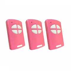Kit 3 Controle Remoto Alarme Portão 433 AGL Rosa