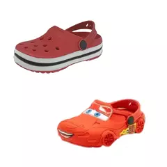 Babuche kit 2 pares Infantil de Menino com Carrinhos - Achadinhos Premium