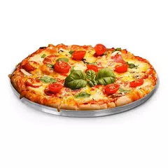 Forma Para Pizza 35 Cm Diâmetro Aluminio Borda Reforcada Pro