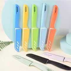 Faca Aço Inox Afiada Com Capa Protetora Pesca Camping na internet
