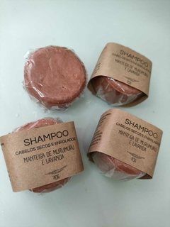 Shampoo Sólido de Lavanda e Argila Rosa - Nutrição e Definição para Cabelos Secos e Cacheados - énatural cosmeticos 