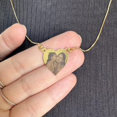 Colar Medalha Coração P Banhado A Ouro - Personalizável ATÉ 4 DIAS ÚTÉIS (leia a descrição) na internet