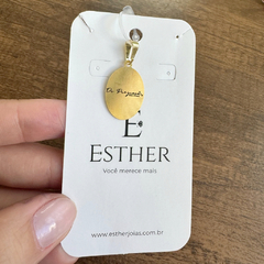 Colar Medalha Oval P Banhado A Ouro - Personalizável ATÉ 4 DIAS ÚTÉIS(leia a descrição) - comprar online