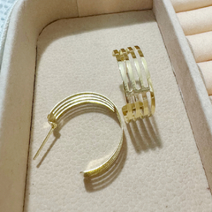 Brinco Argola Aros Banhado A Ouro - Esther Joias Atacado