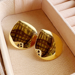 Brinco Gota Lisa Banhado A Ouro - loja online