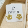 Brinco Flor Banhado A Ouro - comprar online