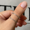 Anel Dois Aros Ajustável Banhado A Prata - comprar online