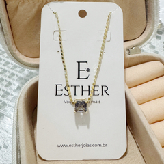Choker Pedra Lavanda Banhada A Ouro - comprar online