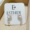Brinco Ear Cuff Gota Rosa Banhado A Prata - comprar online