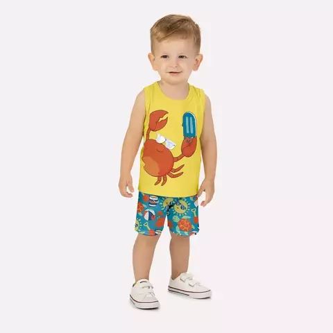 New Conjunto Infantil Menino Carangueijo Kyly