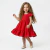 Vestido Infantil Menina Vermelho em Four Way Pokotinha com aplicação de perolas