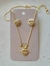 CONJUNTO CORAÇÃO CRAVEJADO COM ZIRCÔNIA CRISTAL