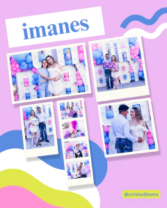 Iman con fotografía pack variado