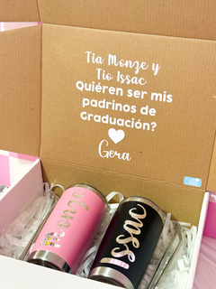 Caja con dos termos de acero - comprar en línea