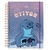 Caderno DAC Smart Universitário com estampa do personagem Stitch da Disney, com folhas reposicionáveis nas cores azul e rosa.
