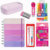 Kit Juvenil Rosa e Lilás - Caderno Inteligente e Papelaria Premium