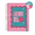 Caderno DAC Smart Colegial Hello com capa rosa e estampa de morango, com cheiro de morango.