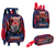 Kit Mochila Escolar Com Rodinha Spider Homem Aranha Com Lancheira e Estojo