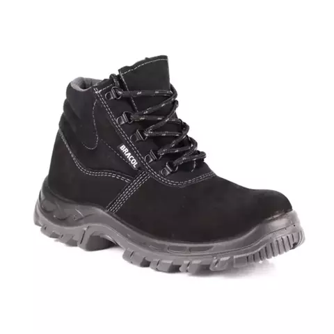 BOTINA DE SEGURANÇA NOBUCK COM CADARÇO N.37 PRETA SEM BIQUEIRA 4018 BAF BRACOL - comprar online