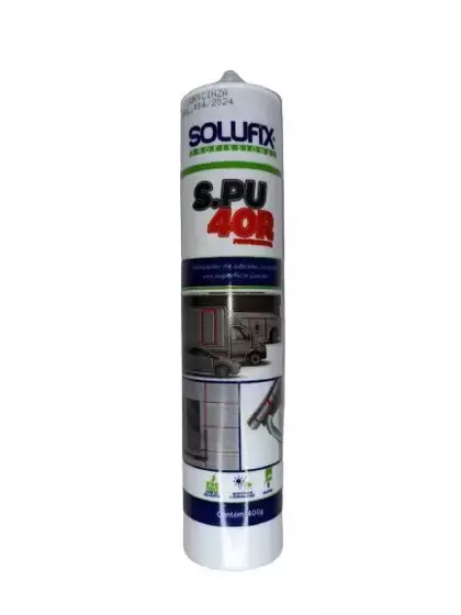 Adesivo Selante HIbrido S.PU 40R Cinza 400g - Solufix