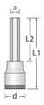 Chave Soquete Allen M6 Longo com Encaixe de 1/2" IN19L-06 GEDORE 016.330 - comprar online