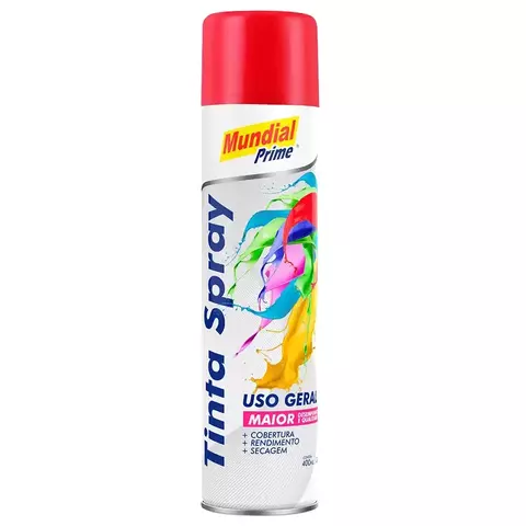 Tinta Spray Vermelho 400ml - Mundial Prime