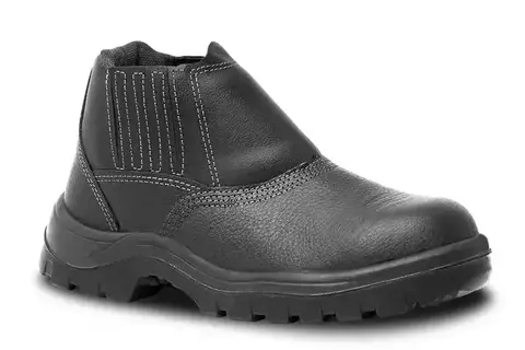 Botina De Segurança Elástico Preta Com Biqueira De Aço N° 41 - Bracol