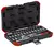 Jogo De Soquetes Sextavados Encaixe 1/4" 4 A 13mm Com 33 Peças R49003033 - Gedore Red - Geralfix