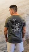 Camiseta Anjo Fuck You - Cinza
