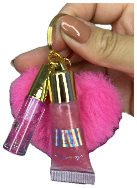 Chaveiro de coração com gloss