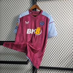 ASTON VILLA VERMELHO MANGA AZUL 23-24
